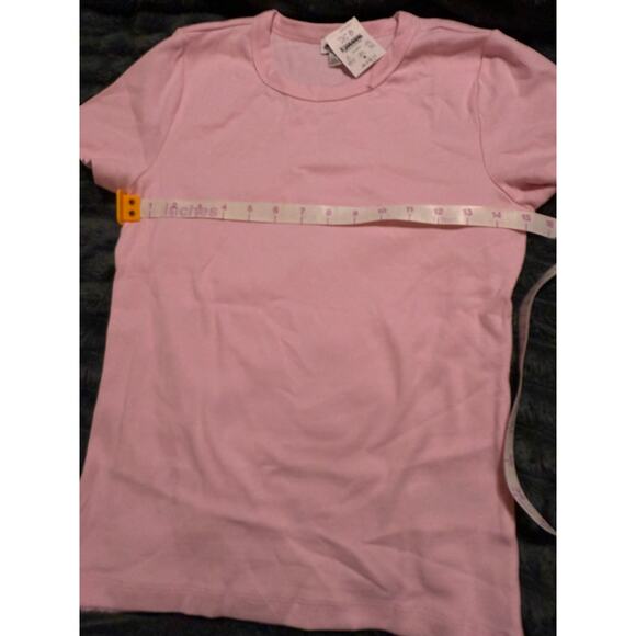 NWT J.Crew Size Small Short-sleeve ribbed crewneck tee Pearl Pale Pink Causal - Picture 8 of 8